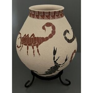 Mata Ortiz Pottery Humberto Guillen Rodriguez Scorpion Large Art Mexican Ceramic